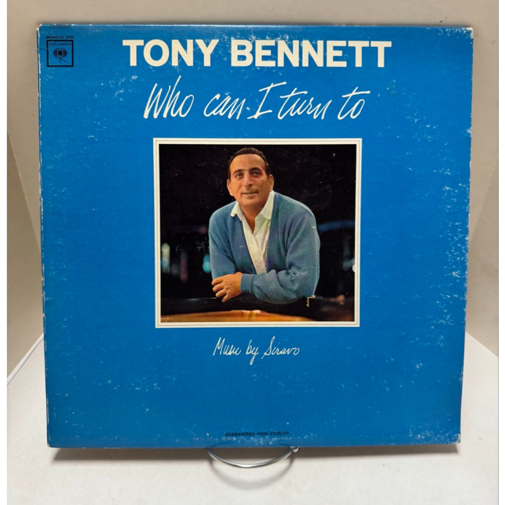 1964 Columbia Vinyl Record Tony Bennett"Who Can I Turn To" Blue Red One Size
